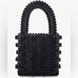 Mucio Beaded pearl black bag